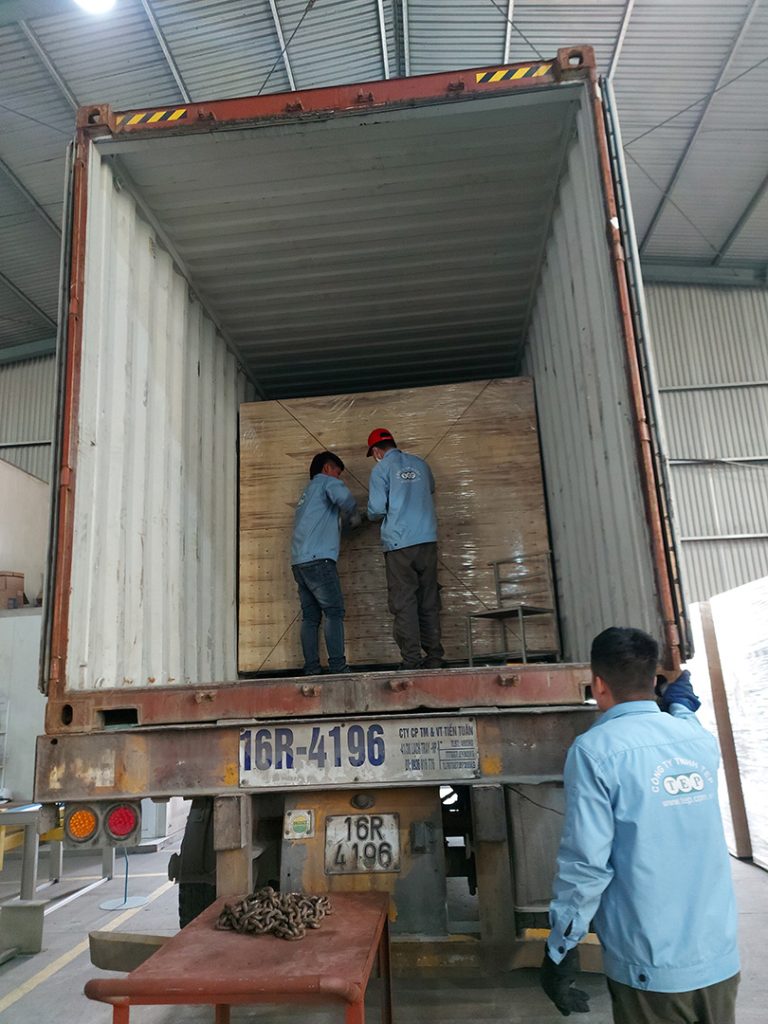 Đóng gói khung túi lọc bụi xuất Nhật
