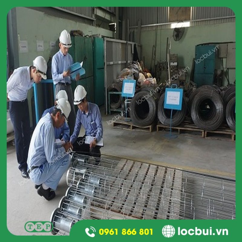 Chuyên gia Nhật Bản kiểm tra chất lượng khung túi lọc bụi TEP