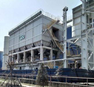 Hệ thống lọc bụi túi vải đang xây dựng