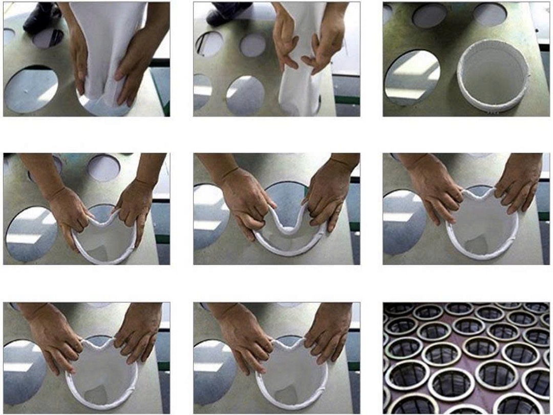 Lắp đặt túi lọc bụi